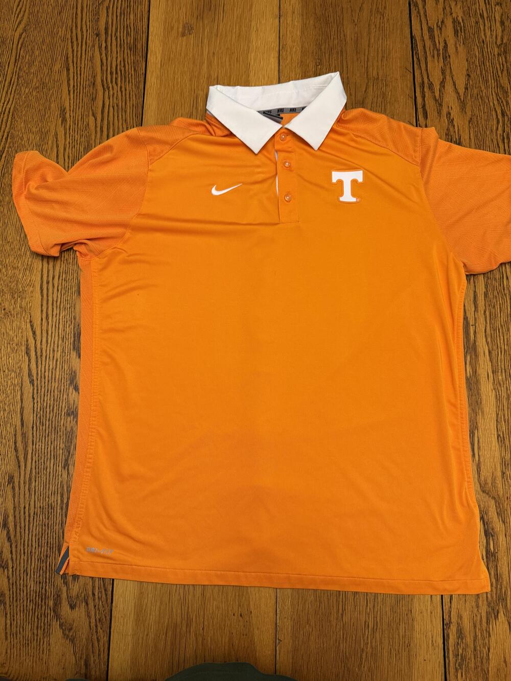 Tennessee Volunteers Shirt Mens Large NCAA Football Nike Dri Fit Polo Lightweigh